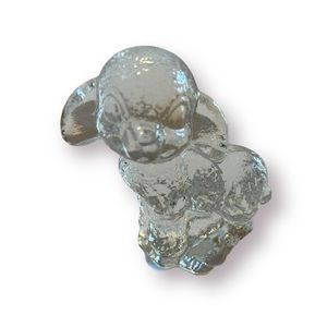 🍁 3 for $20! Vintage Goebel Crystal Clear Glass Lamb Figurine